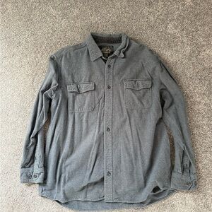 Grizzly Mountain Grey Wool-Blend Button Shirt